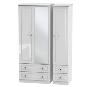 Chantilly Triple 2 Drawer Mirror + Drawer Robe