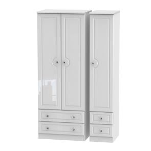 Chantilly Tall Triple 2 Drawer + Drawer Robe