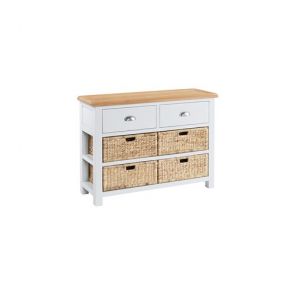 Hampshire Dining Large Console Table with 2 Drawers and 4 Baskets