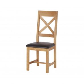 Oakhampton Cross Back Chair With Pu Seat