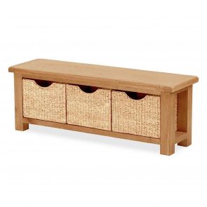 Oakhampton Bench With Baskets