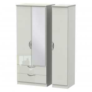 Modena Triple 2 Drawer Mirror Robe