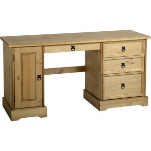 Waxed Pine Bedroom Computer Desk