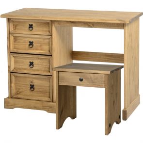 Waxed Pine Bedroom Dressing Table Stool
