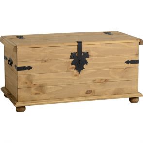 Waxed Pine Bedroom Single Storage Chest
