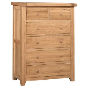 Chalkwell Oak Bedroom 2 over 4 Drawer Chest