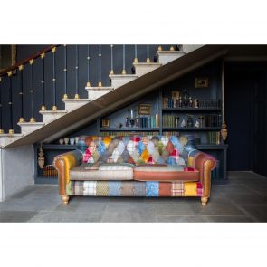 Winchester Patchwork Scroll Arm Chair