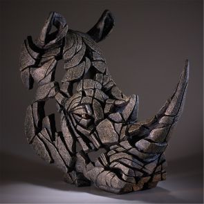 Edge Sculpture Rhinoceros Bust Grey