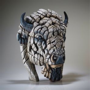 Edge Sculpture North American Buffalo/Bison Bust- 'Spirit Buffalo' (White)