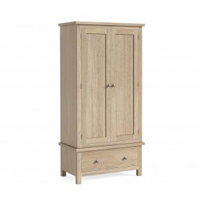Mansion House Oak White Wash Gents Wardrobe