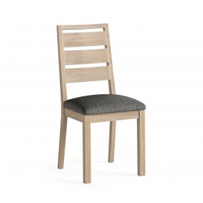 Mansion House Oak White Wash Dining Chair (Bouncle Grey)