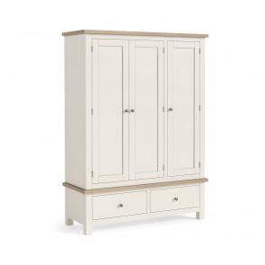 Mansion House White Triple Wardrobe