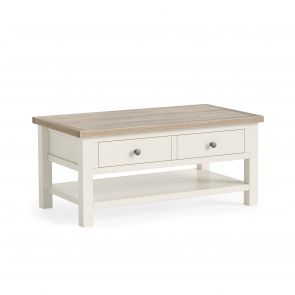 Mansion House White Coffee Table With Shelf