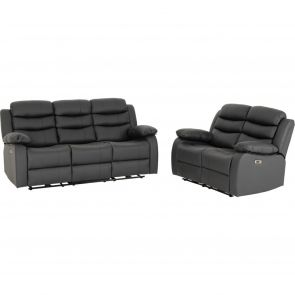 Hadleigh 3 Seater & 2 Seater Grey Powered Recliner Suite