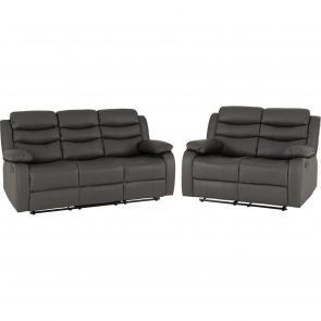 Hadleigh 3 Seater & 2 Seater Grey Recliner Suite