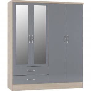 Havana 4 Door 2 Drawer Wardrobe