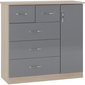 Havana 5 Drawer 1 Door Wardrobe Chest
