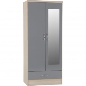 Havana 2 Door 1 Drawer Mirror Robe