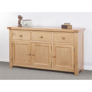 Chalkwell Oak Dining 3 Door 3 Drawer Sideboard