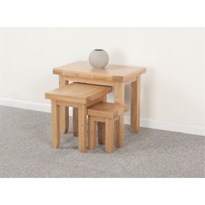 Chunky Oak Dining Nest of Tables