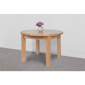 Chalkwell Oak Dining Round Extending Oak Table 1.1m - 1.5m