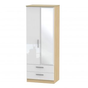 Chelsea Tall 2ft6in 2 Drawer Mirror Robe