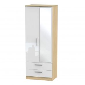 Chelsea Tall 2ft6in 2 Drawer Mirror Robe
