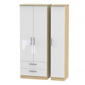 Chelsea Tall Triple 2 Drawer Robe