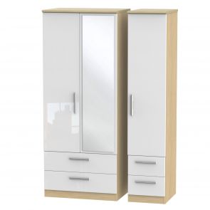 Chelsea Triple 2 Drawer Mirror + Drawer Robe