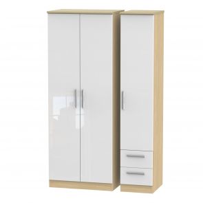 Chelsea Tall Triple Plain + Drawer Robe