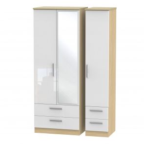 Chelsea Tall Triple 2 Drawer Mirror + Drawer Robe