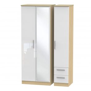 Chelsea Tall Triple Mirror + Drawer Robe