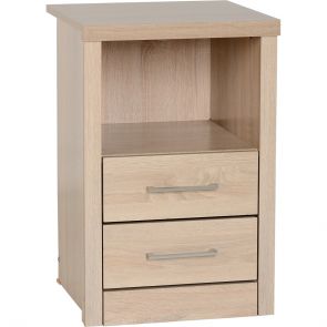 Porto 2 Drawer Bedside With Shelf