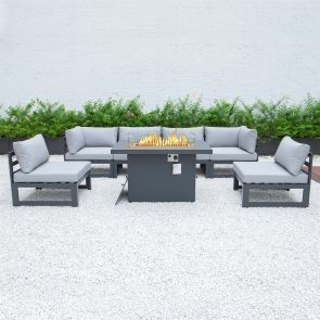 BFS Outdoor Hilton Alu Casual Dining Firpit Set