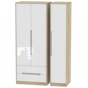 Naples Tall Triple 2 Drawer Robe