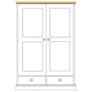 Cornish 2 Door Double Robe With   2 Drawers