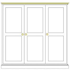 Cornish Triple Wardrobe