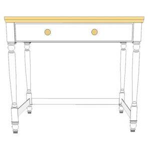 Cornish Writing Table        With Drawer