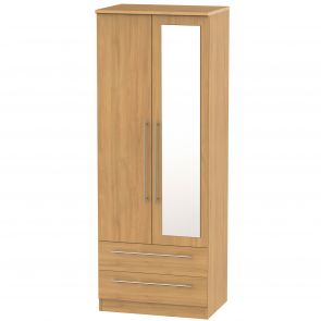 Hammond Tall 2ft6in 2 Drawer Mirror Robe