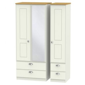 Pantone Triple 2 Drawer Mirror + Drawer Robe