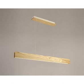 Bfs Lighting Asia Linear Pendant , 2 x 20W LED, 3000K, 1662lm, Oak, Matt White,     IL7817HS