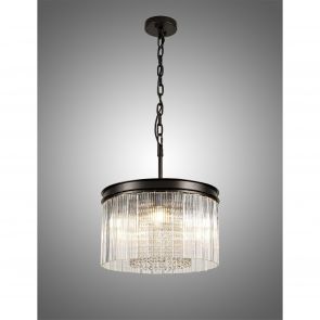 Bfs Lighting Bonni Small Round Pendant, 5 Light E14, Brown Oxide IL5767HS