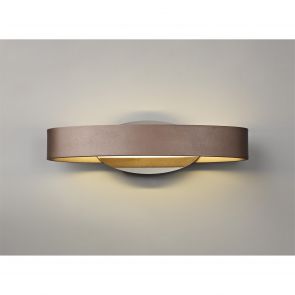 Bfs Lighting Brenlee Wall Lamp, 1 x 6W LED, 3000K, 480lm, Satin Brown/Polished Chrome,     IL