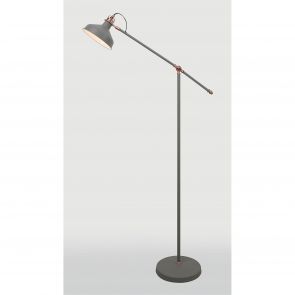 Bronx Adjustable Floor Lamp, 1 x E27, Sand Grey/Copper/White IL8007HS