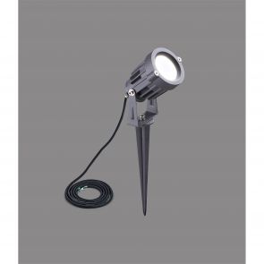 Bfs Lighting Chelsea Spike/Wall Light, 1 x 15W LED, 3000K, 1050lm, 30 Degree, IP65, Grey/Blac