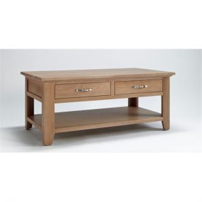 Kingsbridge Dining Oak Coffee Table With Drawers