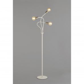 Bfs lighting Grace Flexible Floor Lamp, 3 Light E27 Satin White/Satin Nickel IL6567HS