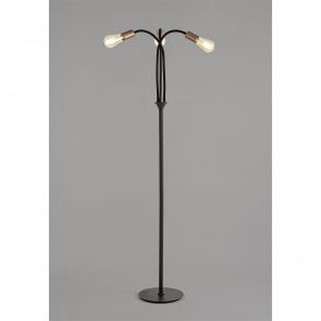 Bfs lighting Grace Flexible Floor Lamp, 3 Light E27, Satin Black/Brushed Copper IL9467HS