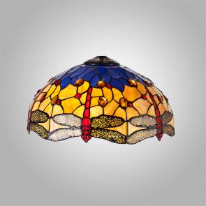 Bfs Lighting Haze 40cm Shade Only  For Pendant/Ceiling/Table Lamp, Blue/Orange/Crystal IL9627