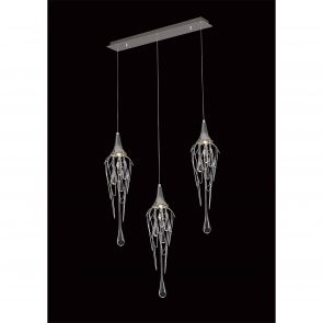 Bfs Lighting Ida Linear Pendant Bar, 3 x GU10, Polished Chrome IL9587HS